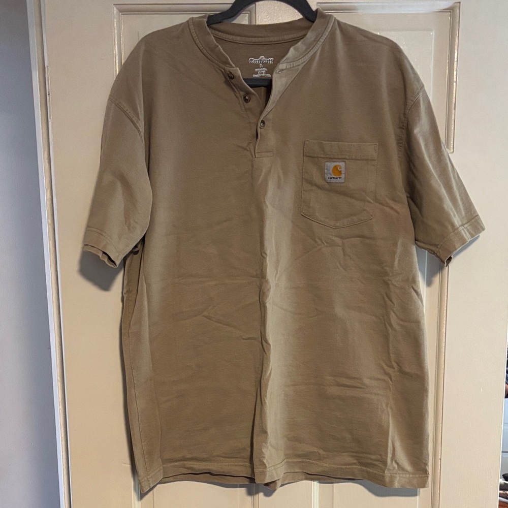 Carhartt Men's Beige Short Sleeve Tee